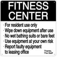 thumbnail image 1 of Fitness Center SIGN ( RUST Free Aluminium 14X14), 1 of 2