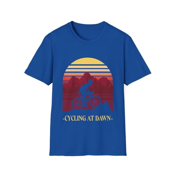 Fitness Cycling Dawn Sunset Men Women Novelty TShirt