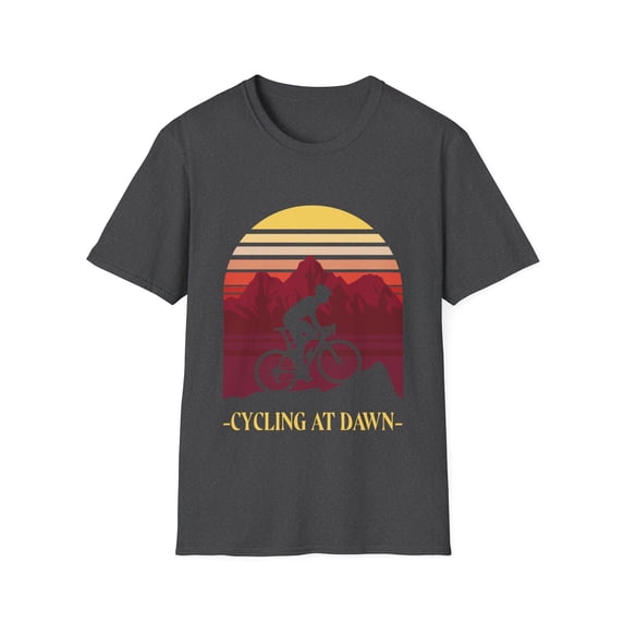 Fitness Cycling Dawn Sunset Men Women Novelty TShirt