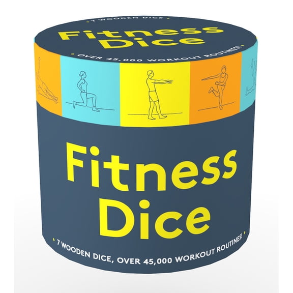 Fitness Dice: 7 Wooden Dice, Over 45,000 Workout Routines!, (Paperback)