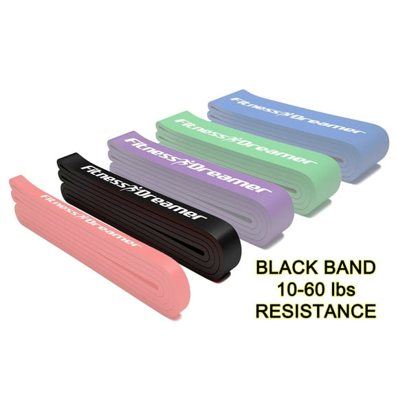 Fitness Dreamer Resistance Bands, Exercise Loop Bands and Workout Bands, 41-inch Fitness Bands for Training or Physical Therapy-Improve Mobility and Strength (Black)