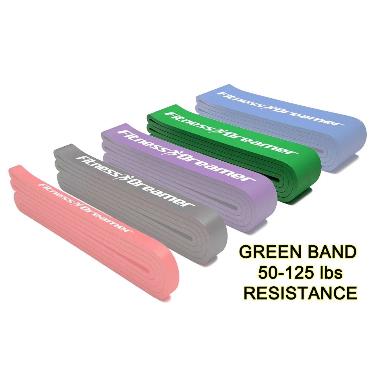 Fitness Dreamer Resistance Bands Exercise Loop Bands and Workout Bands Set of 5 41 inch Fitness Bands for Training or Physical Therapy Improve Mobility and Strength Life Time Warranty Walmart