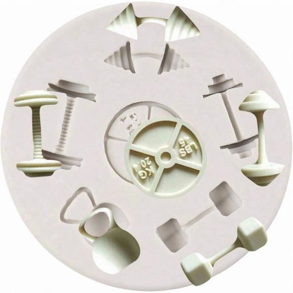 Fitness Dumbbell Weightlifting Silicone Fondant Mold Style C