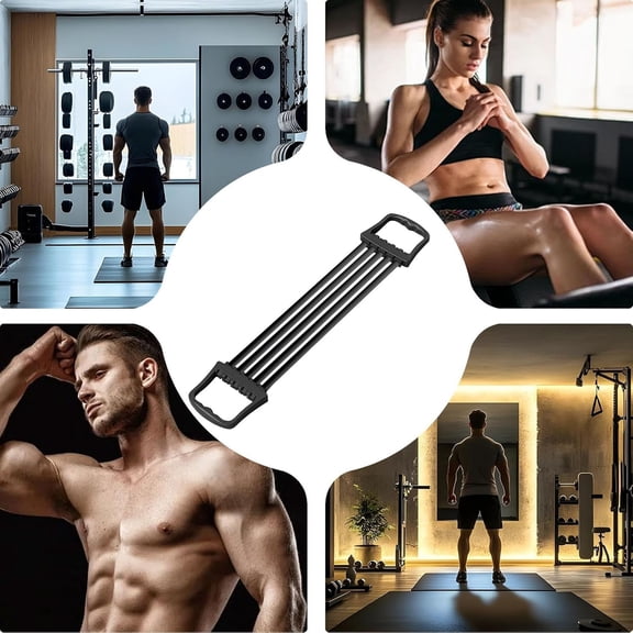 Fitness & Yoga Chest Expander with Adjustable Elastic Ropes for Home Workout | Arm and Chest Resistance Band Training Device for Men and Women