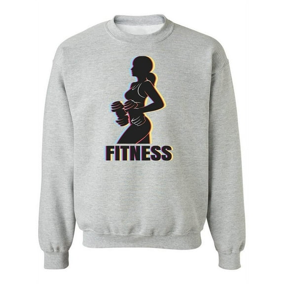 Fitness Emblem Design. Sweatshirt Women -Image by Shutterstock, Female Small