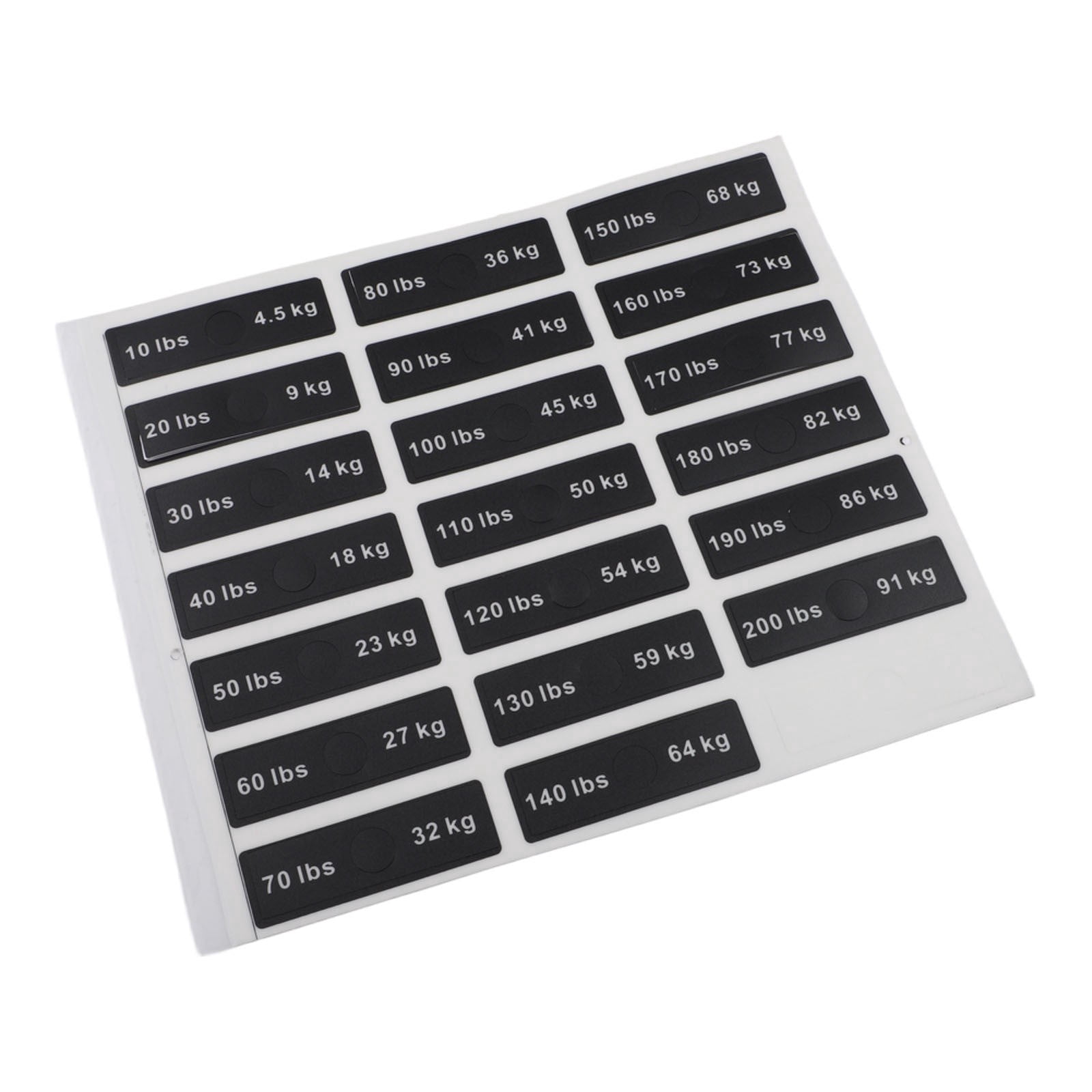 Fitness Equipment Weight Stickers Gym Weight Stack Labels Number ...