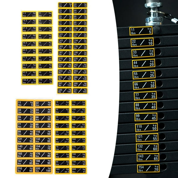 Fitness Equipment Weight Stickers Gym Weight Stack Labels Number Stickers Fangkenuo