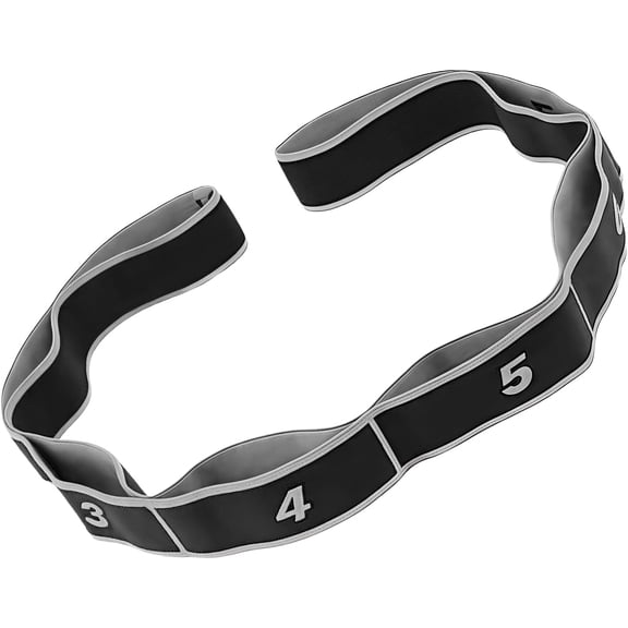Fitness Exercise Resistance Band,8-Section Number Stretch Resistance Band with Clear Markings for Pilates, Yoga,Stretching