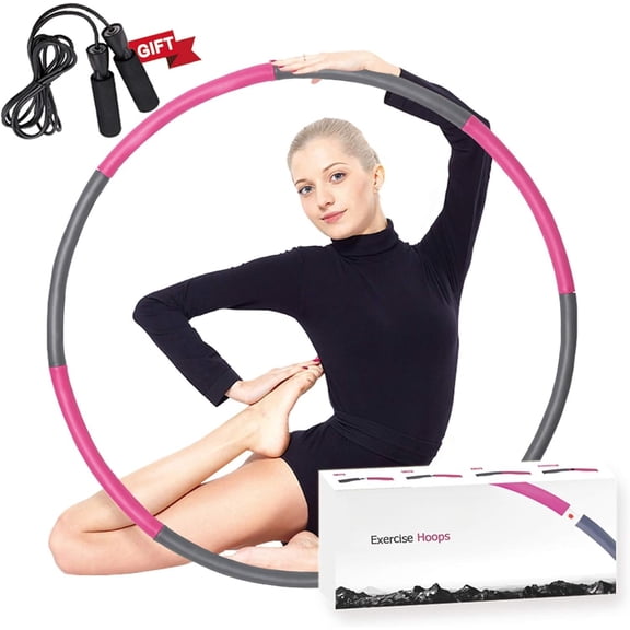 Fitness Exercise Weighted Hoops, Lose Weight by Fun Way to Workout, Model Life, Detachable and Size Adjustable Design
