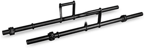 Farmers Walk Bars With Training Collars - Heavy Duty Shrug & Deadlift Bars, 30mm Grip, 12" Olympic Sleeves