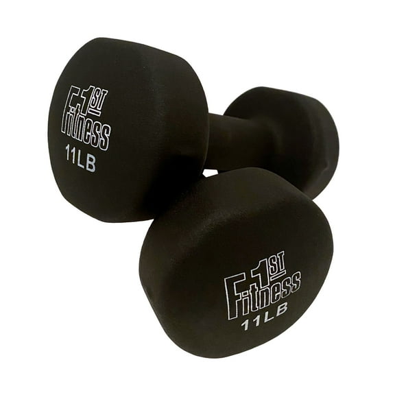 Fitness First Neoprene Dipped Dumbbell Pair (1-12 lbs), 11 lbs