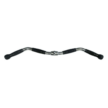 Fitness First Pulldown 28 inch solid Lat Bar Chrome finsh non slip rubber handle exercise pull bar