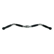 Fitness First Pulldown 28 inch solid Lat Bar Chrome finsh non slip rubber handle exercise pull bar