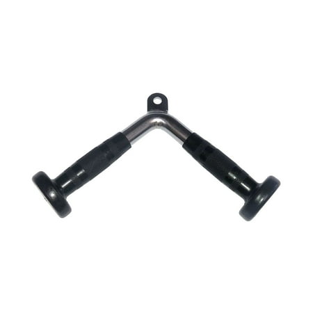 Fitness First Pulldown Solid Steel Triceps bar, Knurled Grip, Cable Tricep attachment, weight curl
