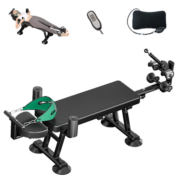 Fitness Full Body Traction Bed, Home Portable Inversion Back Decompression Table, Stretcher Bed for Back Stretching, Steel