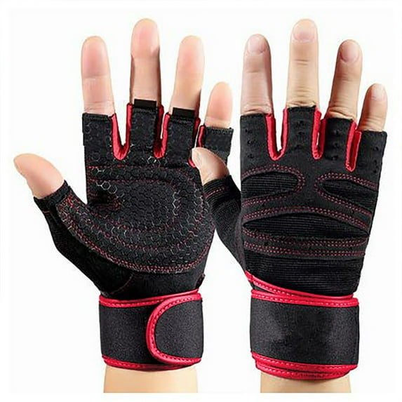 Fitness Gloves under $5! CQCYD Outdoor Sports Half Finger Gloves, Palm Protection for Exercise and Dumbbell Fitness, Anti-Slip Breathable Workout Gloves