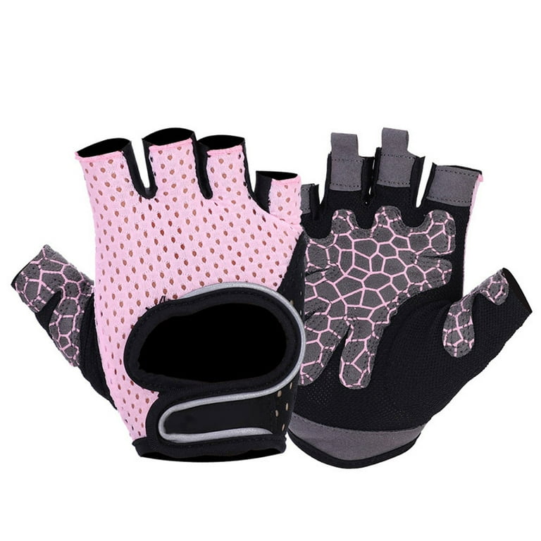Fitness Gloves Weight Lifting Gym Outdoor Workout Training Pink M Walmart