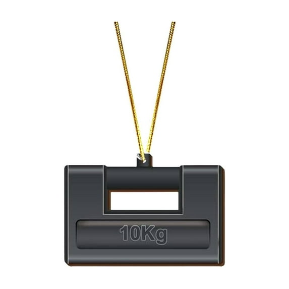 Fitness Gym Christmas Ornament Wooden Workout Ornaments for Christmas Tree Santa Claus Sport Collection for Xmas Tree Shelf Holiday Decoration