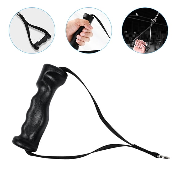 Beaupretty Ergonomic Cable Handles for and Durable Fitness Handles for Daily Use Black Plastic and Polyester