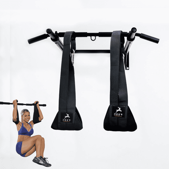 Fitness Hanging Ab Straps for Pull Up Bar & Abdominal Muscle Building, Rip Resistant and padded Arm Support for Ab Workout, Ab Sling Straps for Knee & Leg Raises, Pull Up Straps for Men & Women