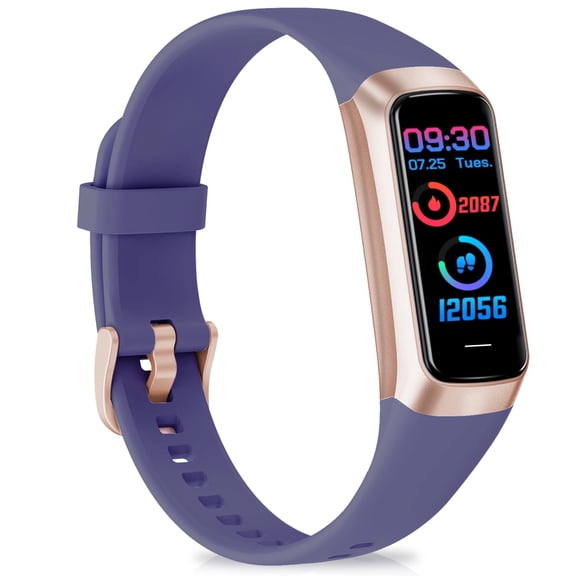 Fitness & Health Tracker - 24/7 Heart Rate Monitor - Step, Calories & Sleep Tracking - 1.1" AMOLED Touch Screen Pedometer Smart Watch for Women and Men in Daily Life