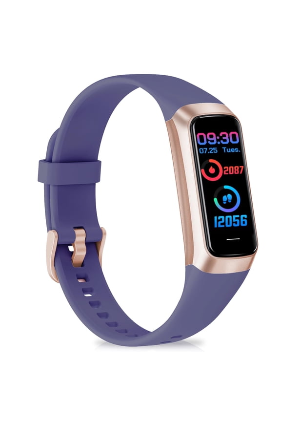 Fitness & Health Tracker - 24/7 Heart Rate Monitor - Step, Calories & Sleep Tracking - 1.1" AMOLED Touch Screen Pedometer Smart Watch for Women and Men in Daily Life