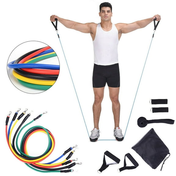 Fitness Insanity Resistance Bands Set - 5-Piece Exercise Bands - Portable Home Gym Accessories - Perfect Muscle Builder for Arms, Back, Leg, Chest, Belly, Glutes