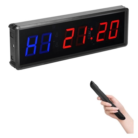 Fitness Interval Timer Rechargeable Adjustable Brightness Countdown Gym Stopwatch Sporting Clock For Household ,Multi-Functional