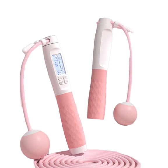 Fitness Jump Ropes With Counter Adjustable Workout For Indoor And Outdoor Fitness Training - pink