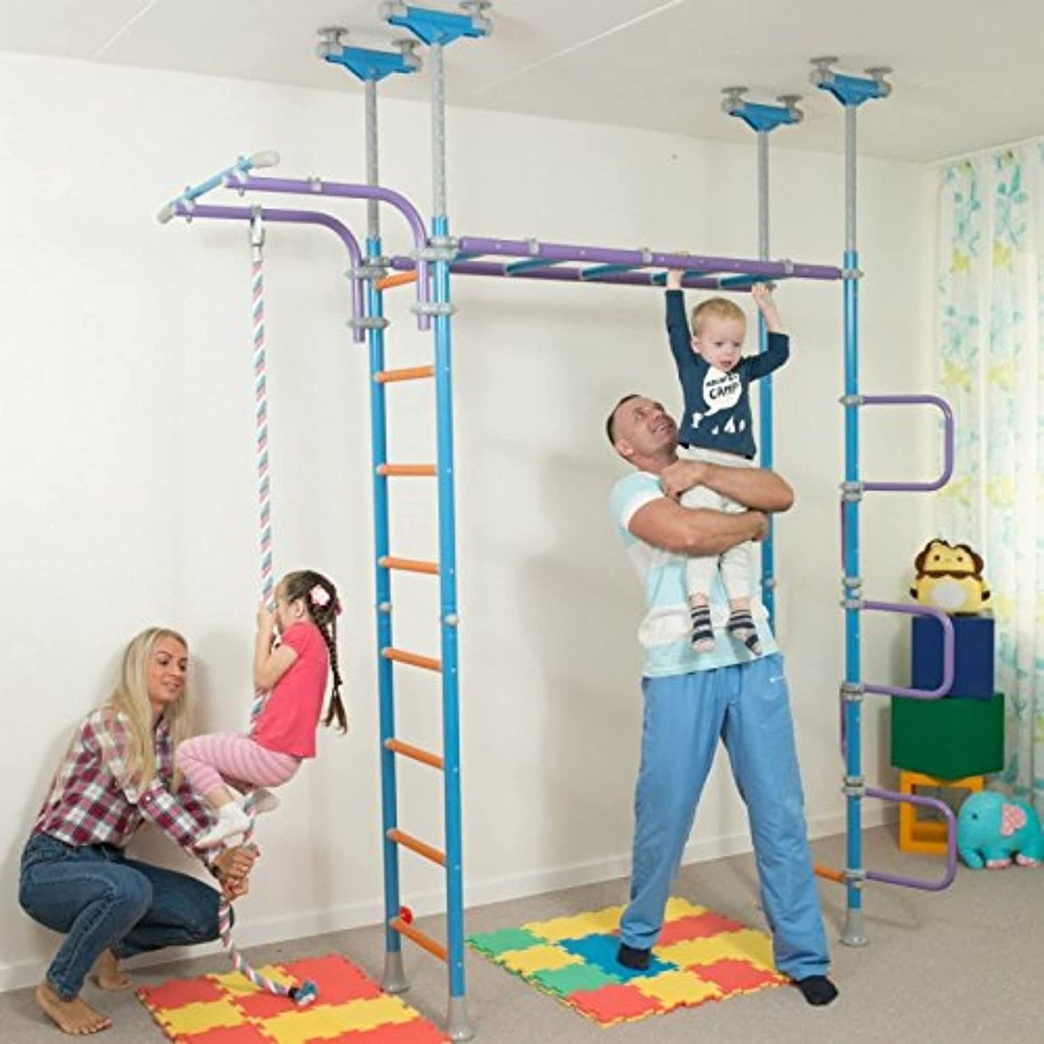 Fitness Kid Jungle Dome, Indoor Playground, WallBar? with Additional  Equipment, Climber, Rope Ladder, Climbing Rope, Playroom, Kids Room, Indoor  Swing Set… - Walmart.com, image size:1500x1500