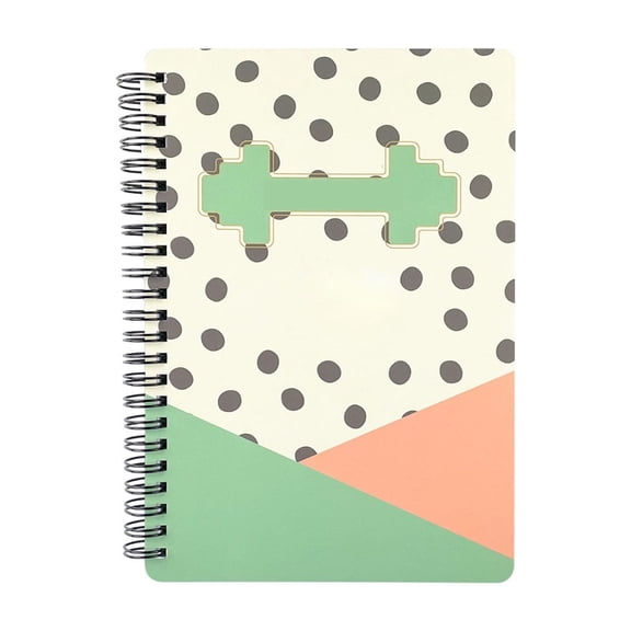 Fitness Logbook Coil Binding Training Plan Record Book 140x210mm 142 Pages for Workout Tracking Journal