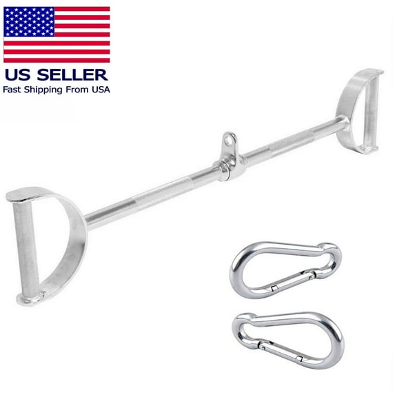 Flat LAT Bar D Handle Machine Cable Attachments Pull Down Tricep 28 Inches