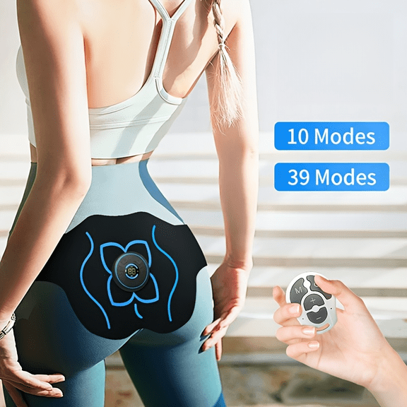 Fitness Massager  With Remote Control Electric Hip Trainer Buttock Muscle 10 Modes 39 Training Levels