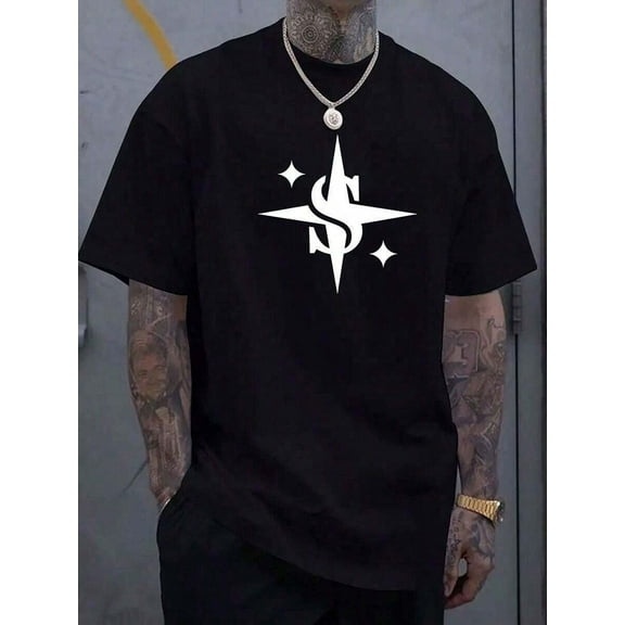 Fitness Motivation |   Men's Plus Size Fitness Gym Graphic T-Shirt, Casual Stretch Knit, Vintage Style, Crew Neck, Summer Top, 100% Cotton, White With Black Muscle Print, Loose Fit, Short Sleeve, Ide