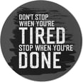 thumbnail image 1 of Fitness Mouse Pad for Computers, Words Dont Stop Encouraging Keep Moving Brush Strokes, Round Non-Slip Thick Rubber Modern Gaming Mousepad, 8" Round, Charcoal Grey White, 1 of 2