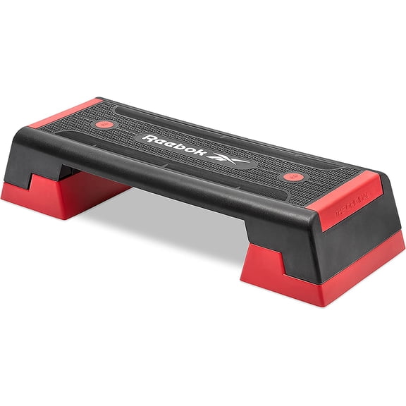 Fitness Multipurpose Adjustable Aerobic and Strength Training Workout Step Platform for HIIT, Cardio, and General Sessions