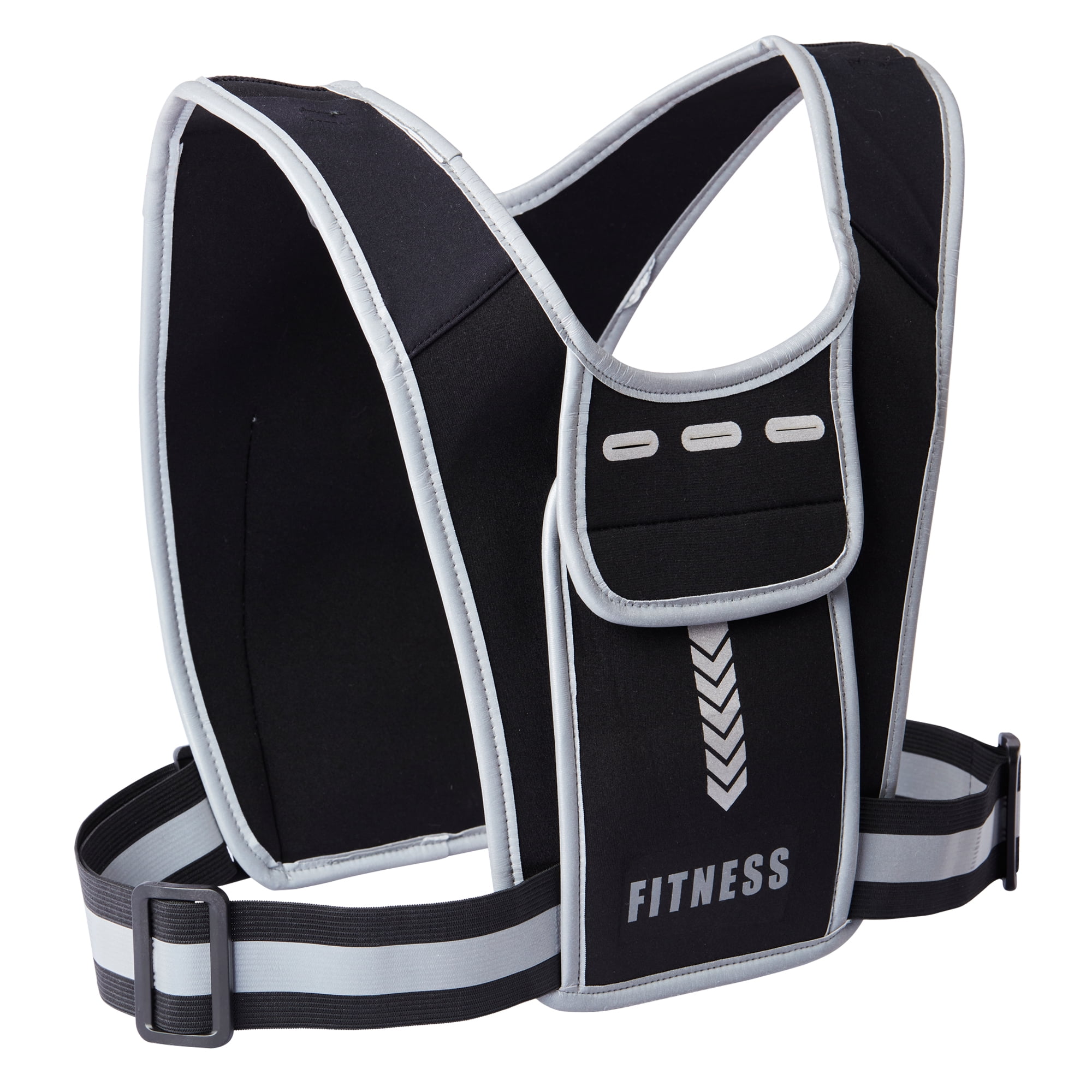 Fitness Night Reflective Vest For Training And Running - Unisex Reflective Running Vest With Pockets For Mobile Phone, Keys & Water Bottle - Adjustable, Breathable And Lightweight