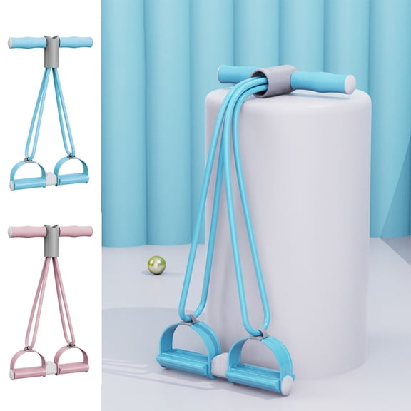 Fitness Pedal Puller Resistance Bands | Detachable Sit-Up Assist Core Workout Strap | Adjustable TPE Leg Band | Non-Slip Portable Exercise Tool for Home, Office, Travel | 48x26x6cm | 1 Piece