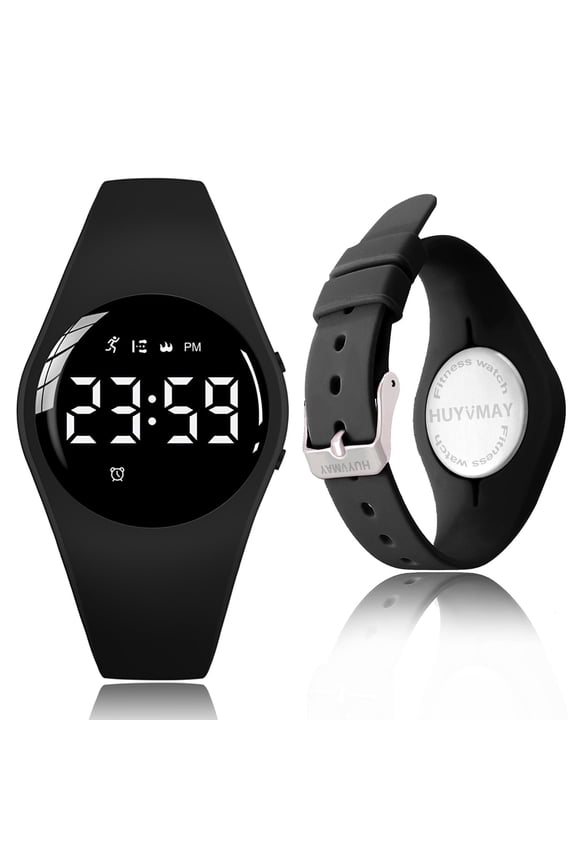 Fitness Pedometer Watch Waterproof Digital LED Sports Watch Alarm Timer Wristwatch for Women/Kids