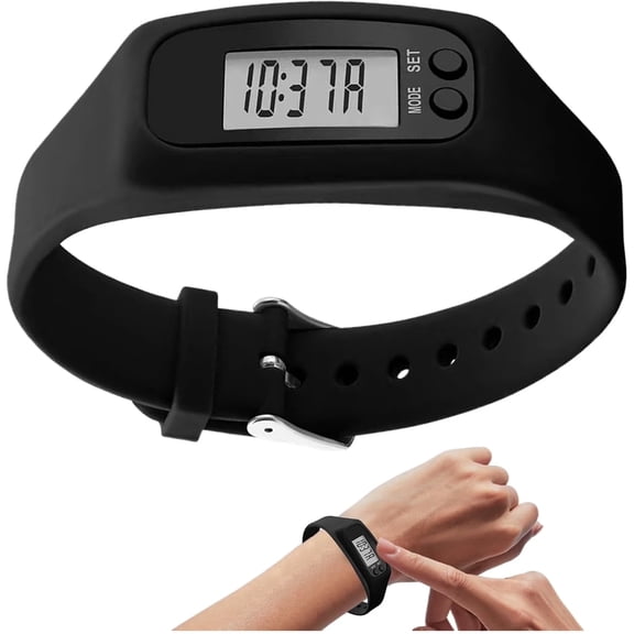 Fitness Pedometers Wrist Step Watches, LCD Display No App Required Monitor, Calorie Counter Step Pedometer Watch, No Phone Required Step Counter (1PC