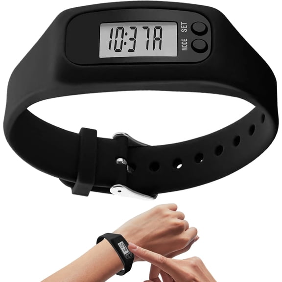 Fitness Pedometers Wrist Step Watches-Pedometer Watch, LCD Display No App Required Monitor, Calorie Counter Step Pedometer Watch,  No Phone Required Step Counter with Large Display(1pc-L)