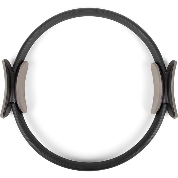 Fitness Pilates Ring,Double Handle Exercise Circle Fitness Magic Circle Resistance Ring Dual Grip for Yoga Core Training,15 Inch-Black