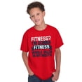 thumbnail image 1 of Fitness? Pizza! Gym Workout Exercise Crewneck T Shirts Boy Girl Teen Brisco Brands XS, 1 of 6