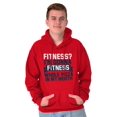 thumbnail image 1 of Fitness? Pizza! Gym Workout Exercise Unisex Plus Size Hoodie Brisco Brands 5X, 1 of 6