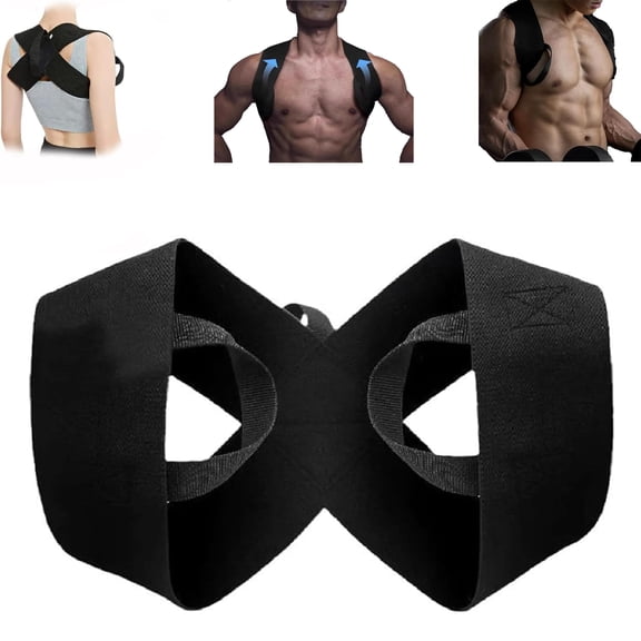 Fitness Posture Corrector Training Straps, Fitness Heavy Shoulder Straps, Back Brace Posture Corrector, Open Shoulder Assist Straps Shoulders, For Shoulder Training, Chest Straight(XL)