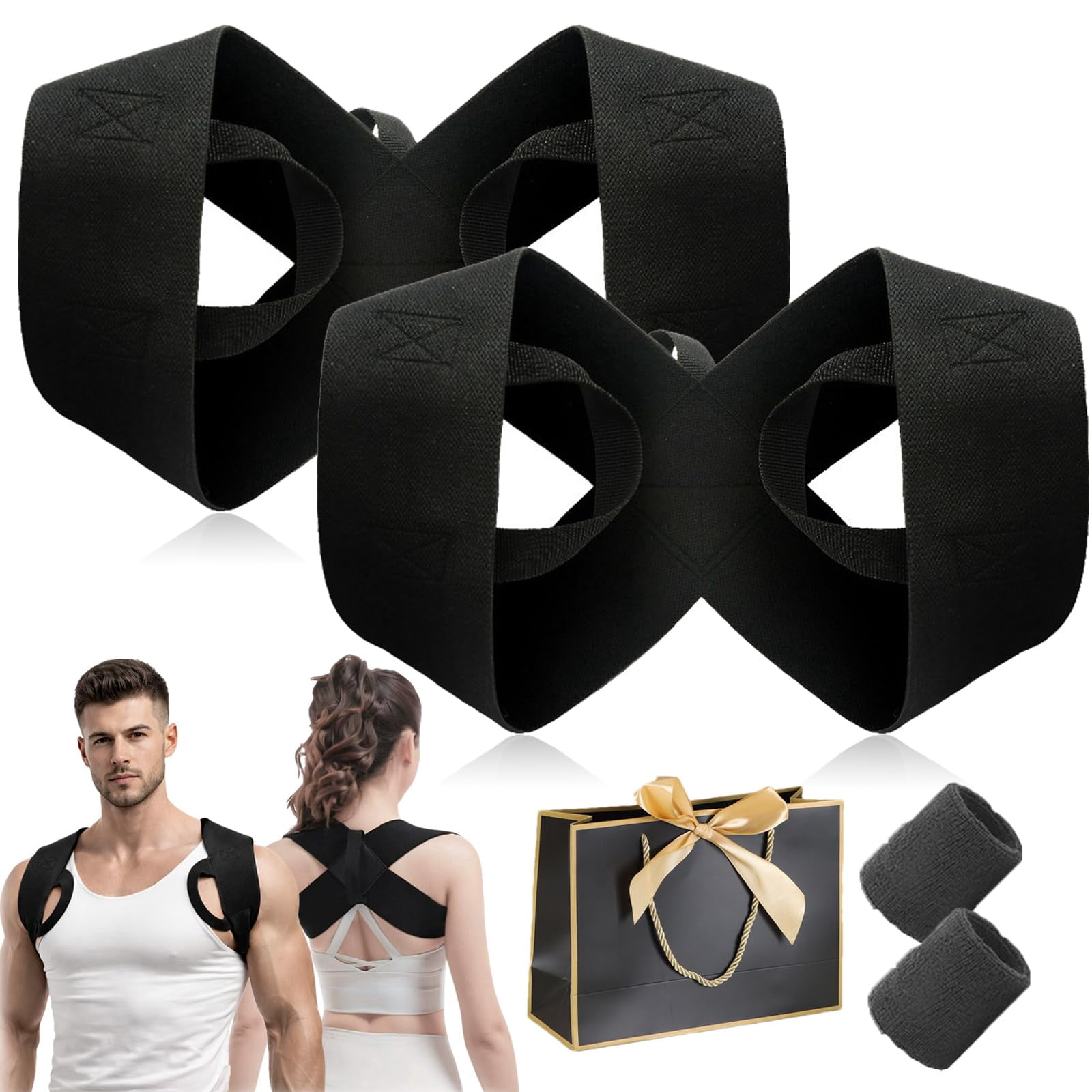 Fitness Posture Corrector Training Straps, Fitness Heavy Shoulder Straps, Open Shoulder Assist Straps Shoulders for Weight Training, Chest Straight, Bench Presses, Shoulder Training