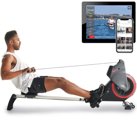 Fitness Reality Dual Transmission Fan Rower Rowing Machine with MyCloudFitness App