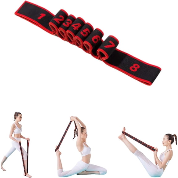Fitness Resistance Band, 35.4In Loop Resistance Bands with Adjustable Elastic Multi-Loop Design for Leg Glute Arm Workout, Pilates, Dance and Home Exercise.