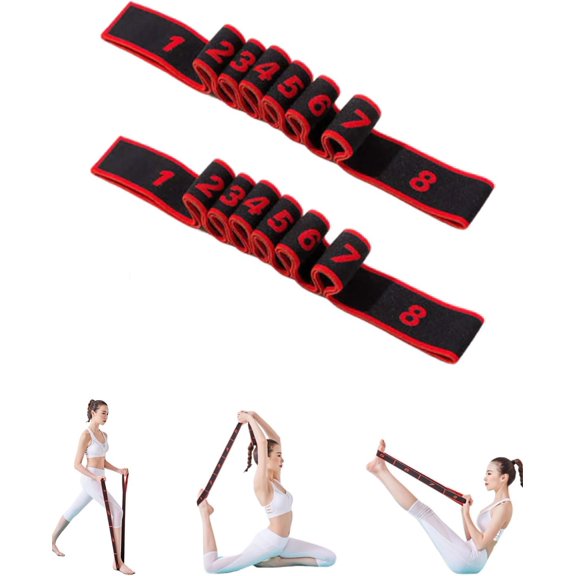 Fitness Resistance Band, 35.4In Loop Resistance Bands with Adjustable Elastic Multi-Loop Design for Leg Glute Arm Workout, Pilates, Dance and Home Exercise.
