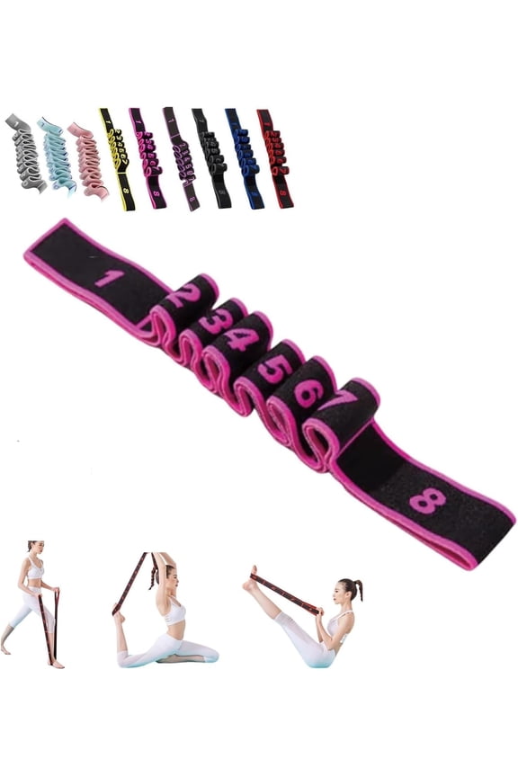 Fitness Resistance Band, 35.4In Loop Resistance Bands with Adjustable Multi-Loop Design, Elastic Stretch Band for Leg & Hamstring, Pilates, Dance & Home Exercise.